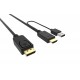 VCom Кабел HDMI M / Display Port M - 4K 2160p - CG599C-1.8m-CG599C-1.8m