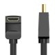 Vention Кабел HDMI Right Angle 90 Degree v2.0 M / M 4K/60Hz Gold - 2M Black - AARBH, AARBH