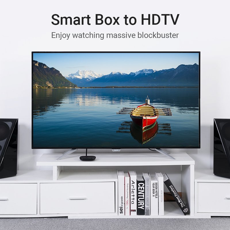 Vention Кабел HDMI Right Angle 90 Degree v2.0 M / M 4K/60Hz Gold - 2M Black - AARBH, AARBH