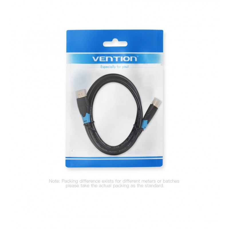 Vention Кабел HDMI v2.0 M / M 4K/60Hz Gold - 1.5M Black - AACBG, AACBG