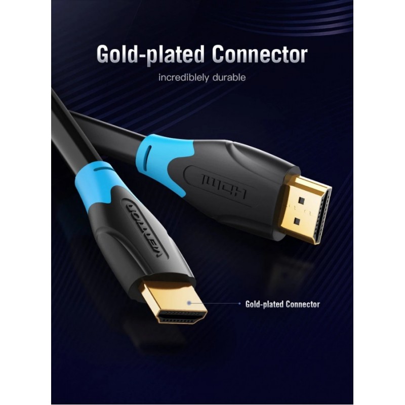 Vention Кабел HDMI v2.0 M / M 4K/60Hz Gold - 20M Black - AACBQ, AACBQ