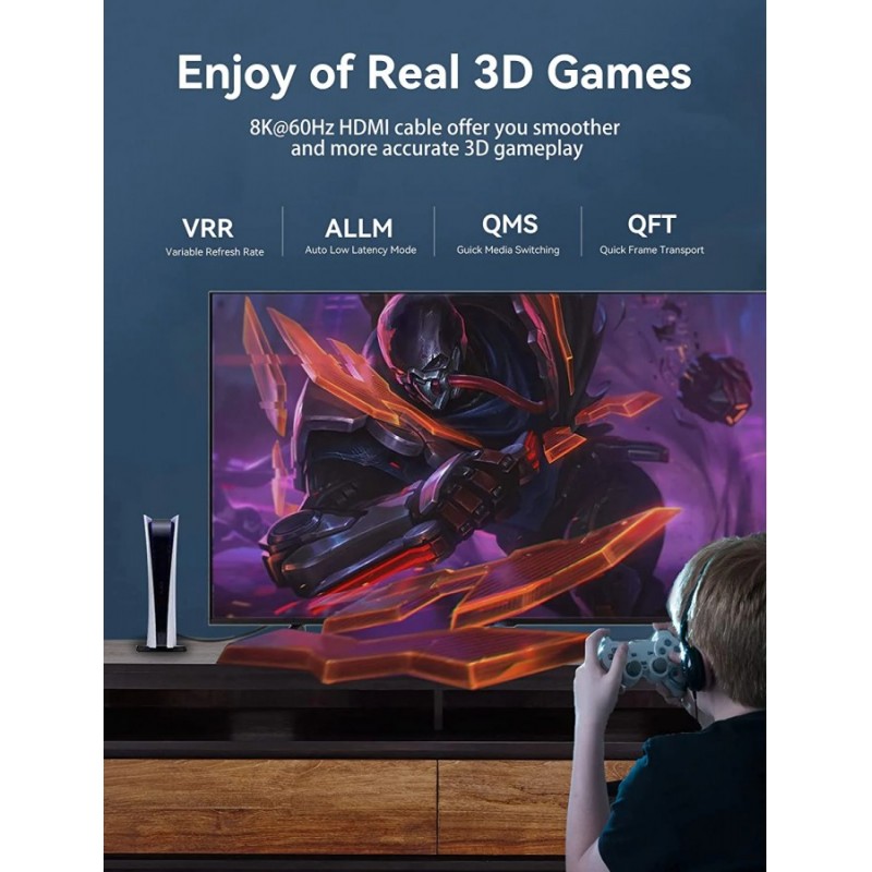 Vention Кабел HDMI v2.1 M / M 1m  - 8K Dolby Vision HDR - AANBF, AANBF