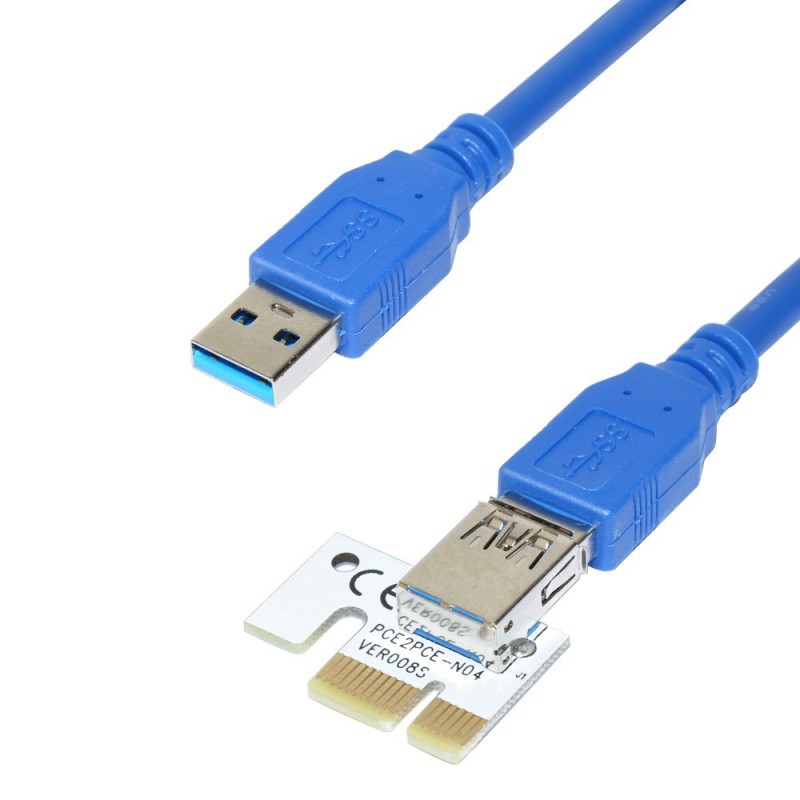 Makki Екстендер Mining Riser/Extender PCI Express 1x to 16x v.8 - 270uf - MAKKI-SR138-270-MAKKI-SR138-270