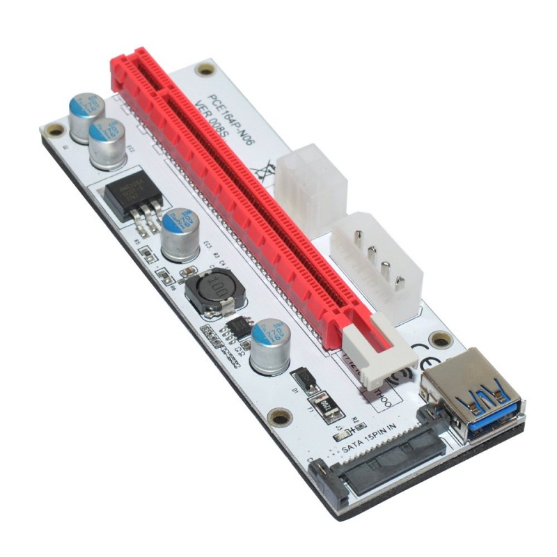 Makki Екстендер Mining Riser/Extender PCI Express 1x to 16x v.8 - 270uf - MAKKI-SR138-270-MAKKI-SR138-270