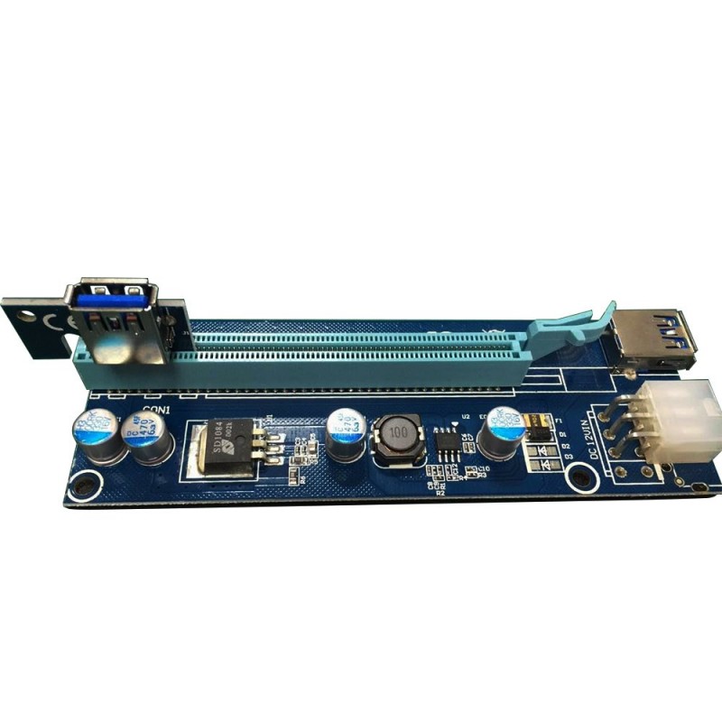 Makki Mining Riser/Extender PCI Express 1x to 16x v.1701A - 470uf - MAKKI-SR1701A-470-MAKKI-SR1701A-470