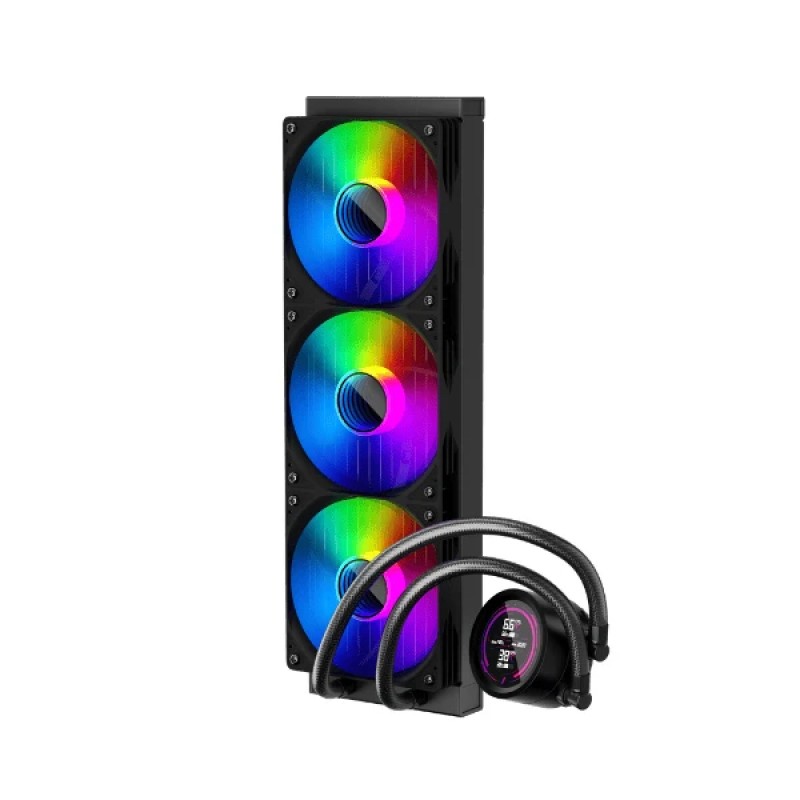 1stPlayer водно охлаждане Water Cooling 360mm - Thunderstorm TS4 360 Black - Digital Display, aRGB