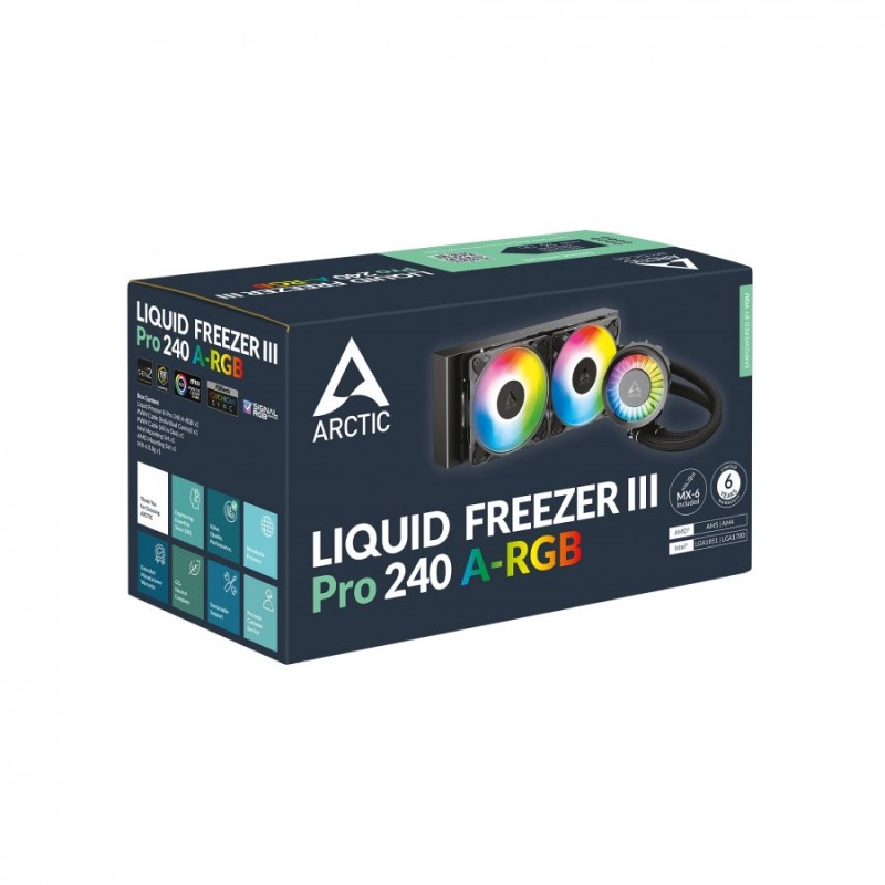 Arctic водно охлаждане Liquid Freezer III 240 Pro A-RGB (Black), ACFRE00182A