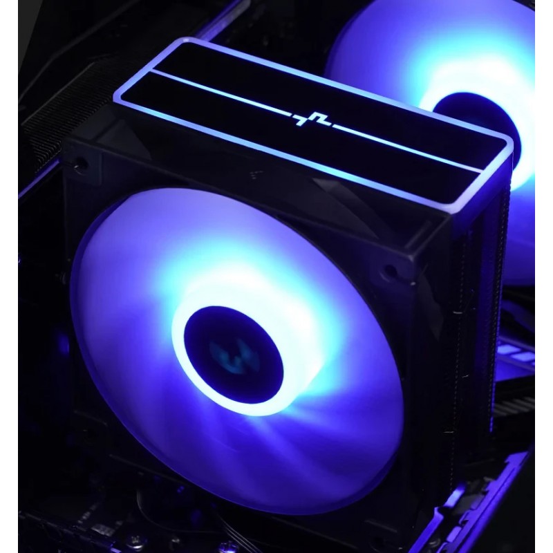 DeepCool охладител CPU Cooler AG400 Black - Addressable RGB V2 - LGA1851/AM5, R-AG400-BKAMMN-GJD