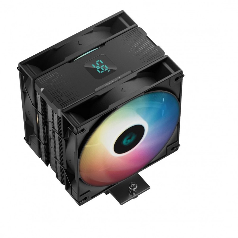 DeepCool охладител CPU Cooler AG400 DIGITAL PLUS - Addressable RGB - LGA1700/AM5, R-AG400-BKADMP-G-1