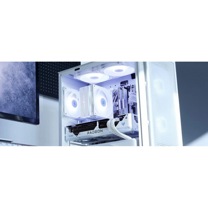 DeepCool охладител CPU Cooler AG400 White - Addressable RGB V2 - LGA1851/AM5, R-AG400-WHAMMN-GJD