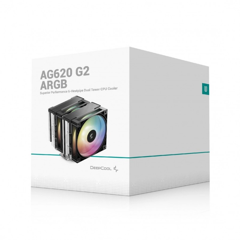 DeepCool охладител CPU Cooler AG620 G2 ARGB - Dual-Tower - LGA1851/AM5