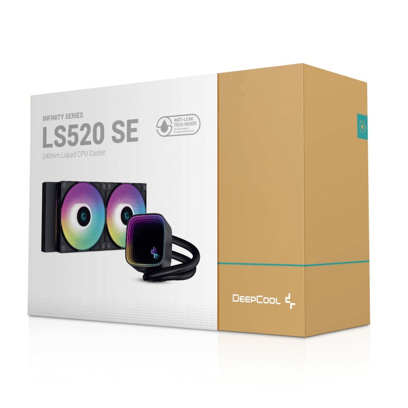 DeepCool водно охлаждане Water Cooling LS520 SE - Addressable RGB, Infinity mirror design - LGA1700/AM5, R-LS520-BKAMMM-G-1