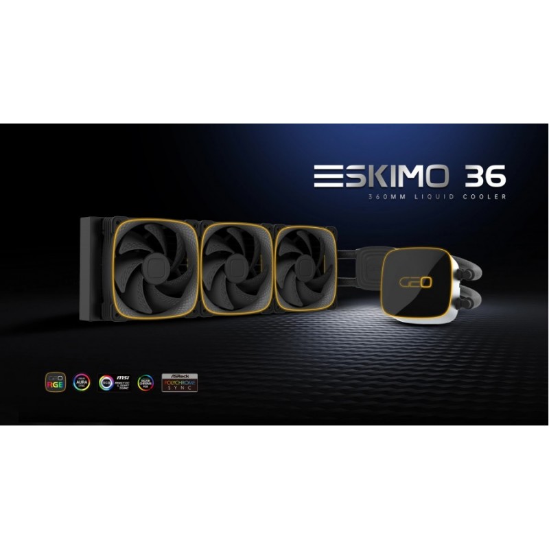 Geometric Future водно охлаждане Water Cooling - Eskimo 360 Black - LGA1700/AM5, 1C253B0363000