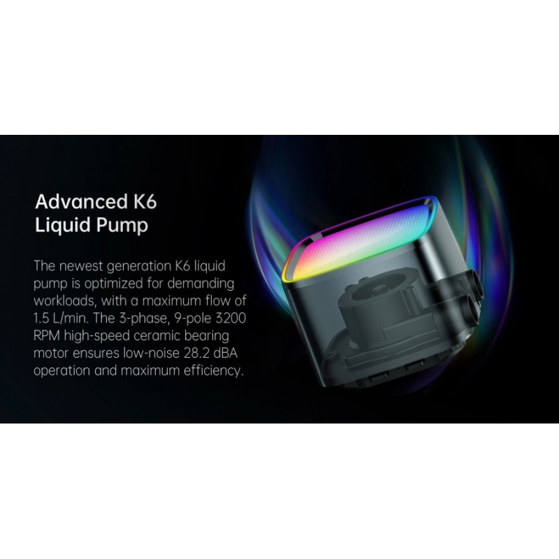 Geometric Future водно охлаждане Water Cooling - Eskimo Pro 360 Black - Addressable RGB, LGA1851/AM5, GEO-ESKIMO-PRO-36B
