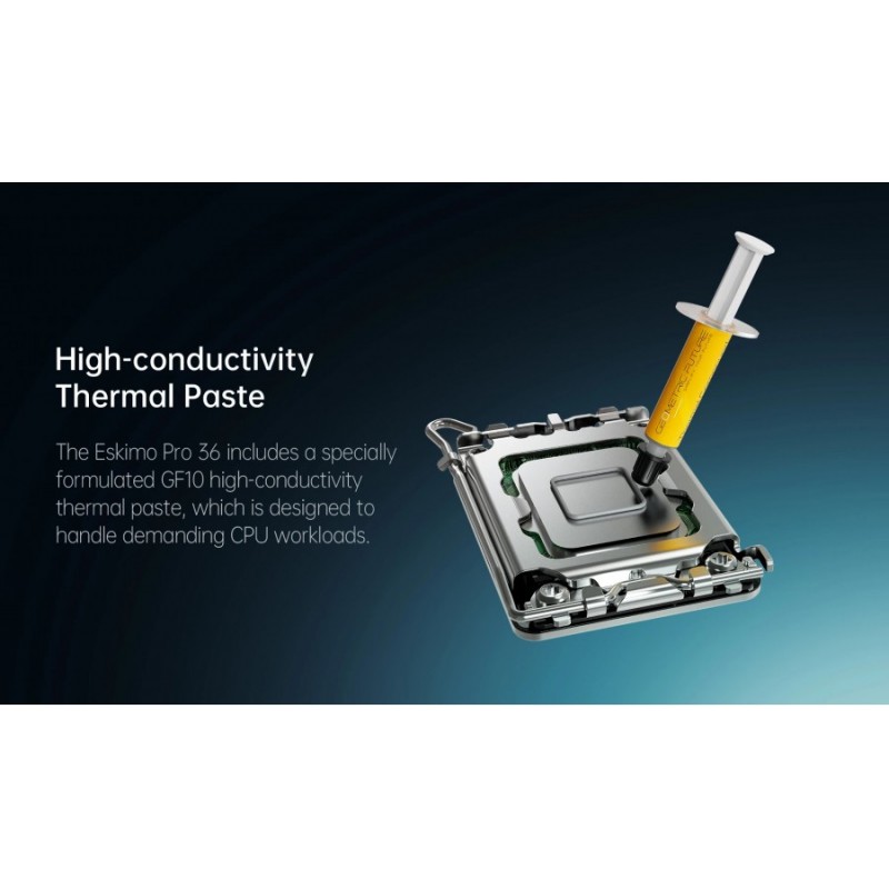 Geometric Future водно охлаждане Water Cooling - Eskimo Pro 360 Black - Addressable RGB, LGA1851/AM5, GEO-ESKIMO-PRO-36B