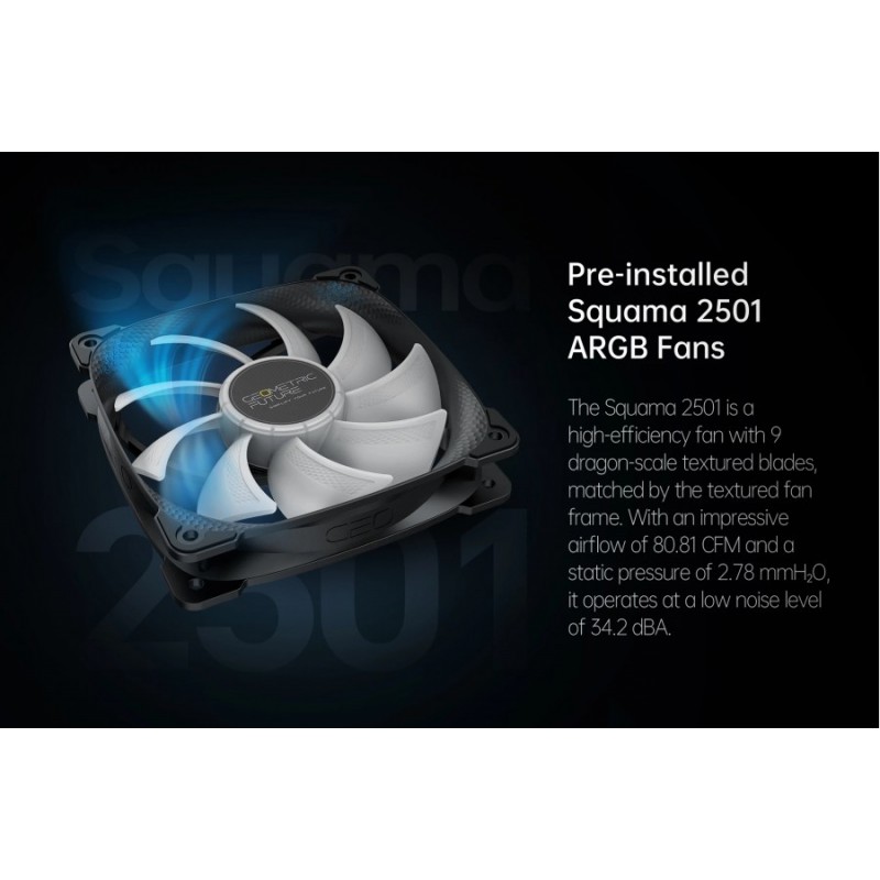 Geometric Future водно охлаждане Water Cooling - Eskimo Pro 360 White - Addressable RGB, LGA1851/AM5, GEO-ESKIMO-PRO-36W