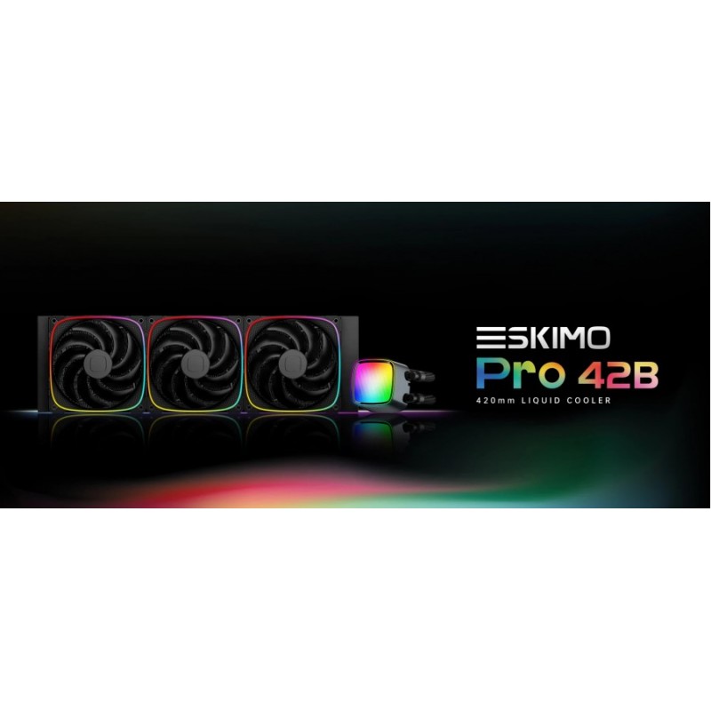Geometric Future водно охлаждане Water Cooling - Eskimo Pro 420 White - Addressable RGB, LGA1851/AM5, GEO-ESKIMO-PRO-42W