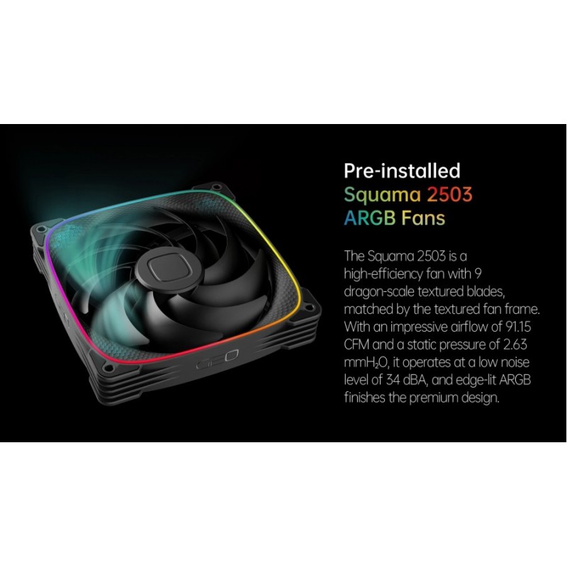 Geometric Future водно охлаждане Water Cooling - Eskimo Pro 420 White - Addressable RGB, LGA1851/AM5, GEO-ESKIMO-PRO-42W