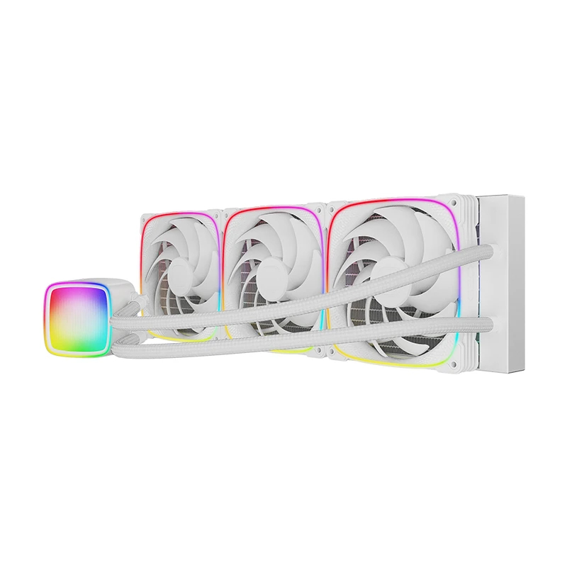 Geometric Future водно охлаждане Water Cooling - Eskimo Pro 420 White - Addressable RGB, LGA1851/AM5, GEO-ESKIMO-PRO-42W