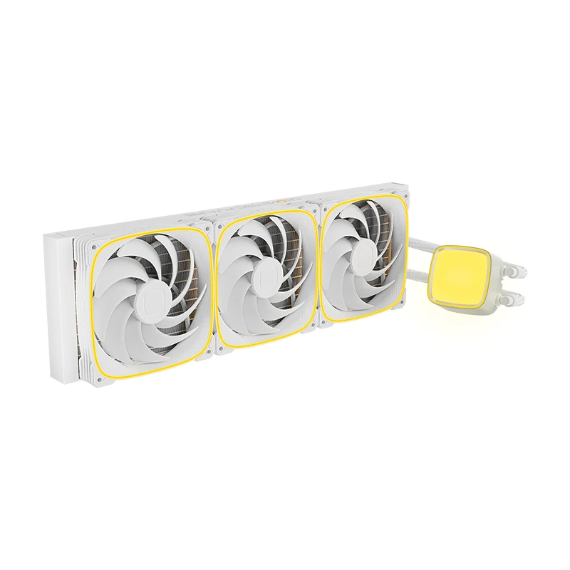 Geometric Future водно охлаждане Water Cooling - Eskimo Pro 420 White - Addressable RGB, LGA1851/AM5, GEO-ESKIMO-PRO-42W