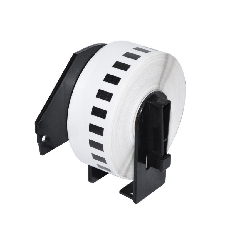 Makki съвместими етикети Brother DK-22214 - White Continuous Length Paper Tape 12mm x 30.48m, Black on White - MK-DK-22214-MK-DK-22214