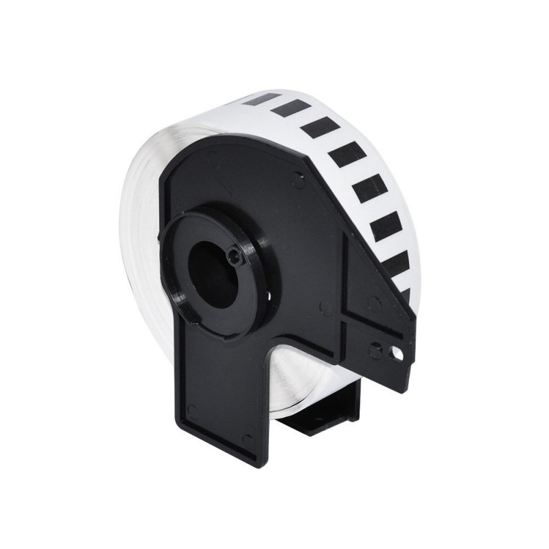 Makki съвместими етикети Brother DK-22214 - White Continuous Length Paper Tape 12mm x 30.48m, Black on White - MK-DK-22214-MK-DK-22214
