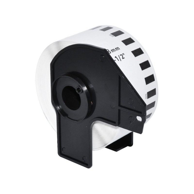 Makki съвместими етикети Brother DK-22225 - White Continuous Length Paper Tape 38mm x 30.48m, Black on White - MK-DK-22225-MK-DK-22225
