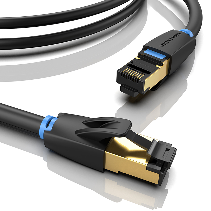 Vention Кабел LAN SFTP Cat.8 Patch Cable - 1M Black 40Gbps - IKABF, IKABF