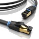 Vention Кабел LAN SFTP Cat.8 Patch Cable - 1M Black 40Gbps - IKABF, IKABF