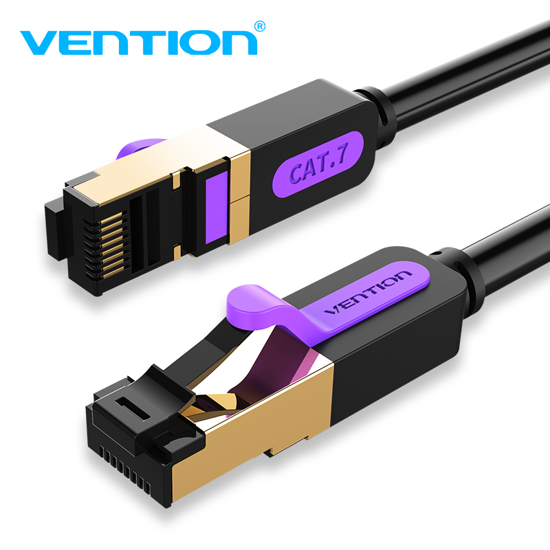 Vention Кабел LAN SSTP Cat.7 Patch Cable - 1M Black - ICDBF, ICDBF