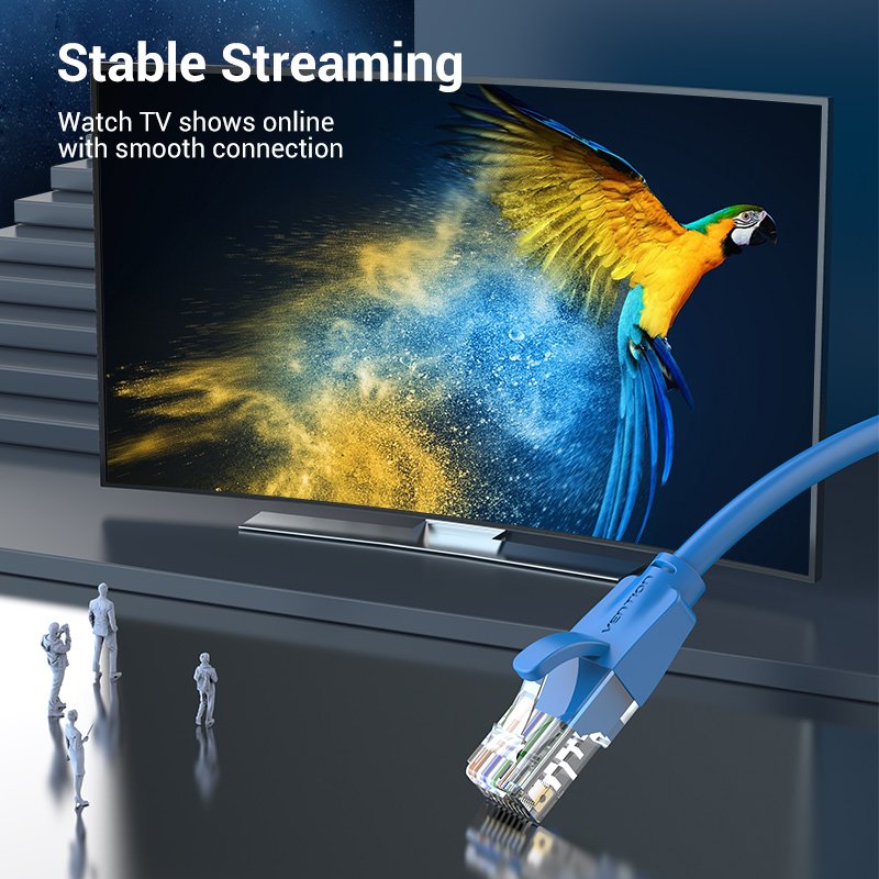 Vention Кабел LAN UTP Cat.6 Patch Cable - 1M Blue - IBELF, IBELF