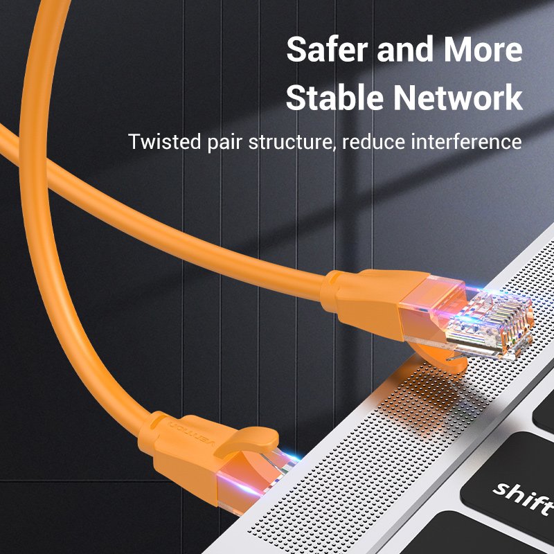 Vention Кабел LAN UTP Cat.6 Patch Cable - 1M Orange - IBEOF, IBEOF