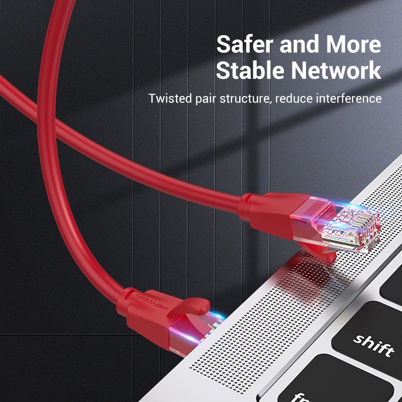 Vention Кабел LAN UTP Cat.6 Patch Cable - 1M Red - IBERF, IBERF
