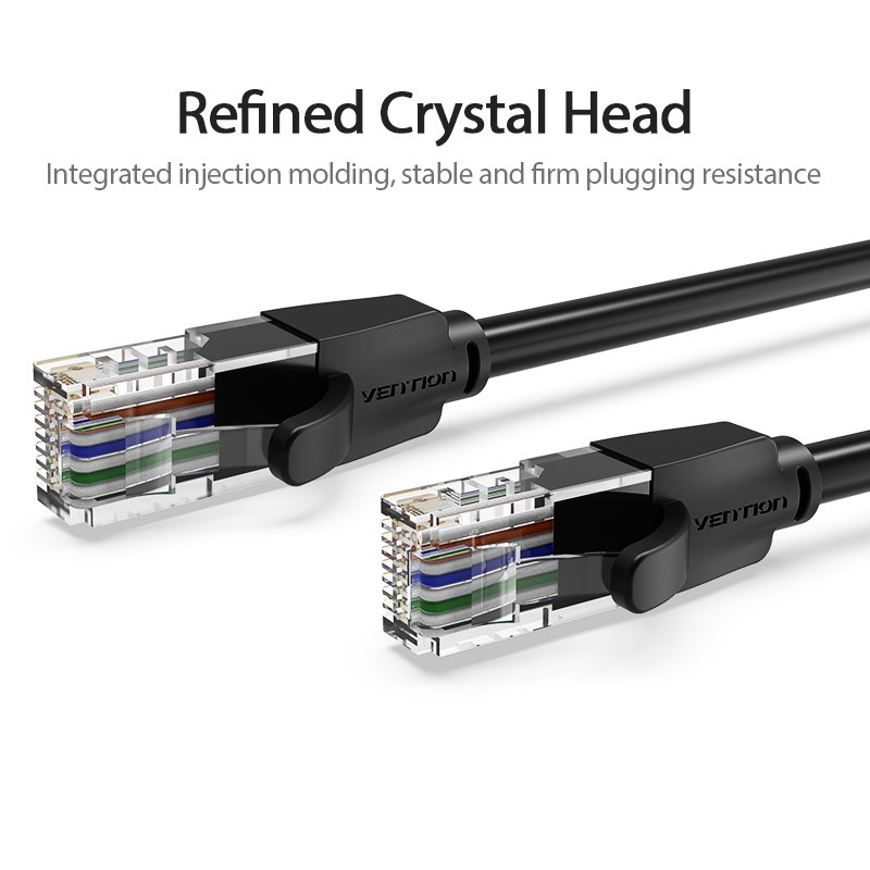 Vention Кабел LAN UTP Cat.6 Patch Cable - 2M Black - IBEBH, IBEBH