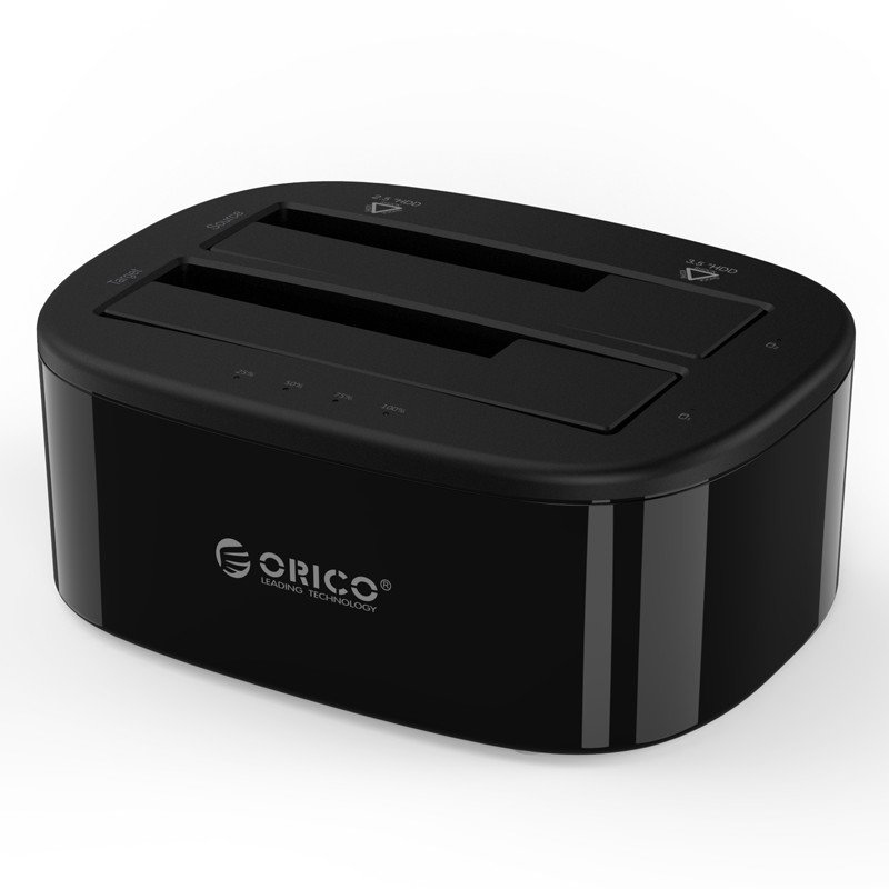 Orico докинг станция Storage - HDD/SSD Dock - 2 BAY Clone 2.5/3.5 USB3.0 - 6228US3-C-6228US3-C-EU-BK