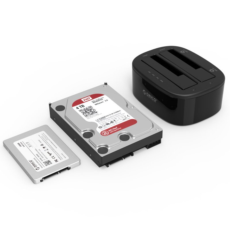 Orico докинг станция Storage - HDD/SSD Dock - 2 BAY Clone 2.5/3.5 USB3.0 - 6228US3-C-6228US3-C-EU-BK