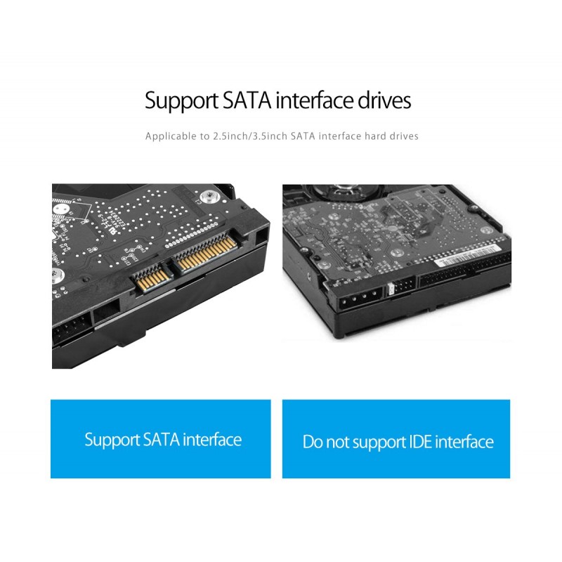 Orico докинг станция Storage - HDD/SSD Dock/Duplicator - 5x 2.5 and 3.5 inch USB3.0 - 6558US3, 6558US3-C-EU-BK