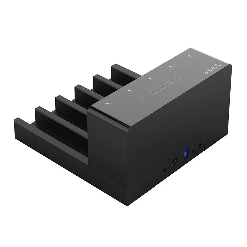 Orico докинг станция Storage - HDD/SSD Dock/Duplicator - 5x 2.5 and 3.5 inch USB3.0 - 6558US3, 6558US3-C-EU-BK