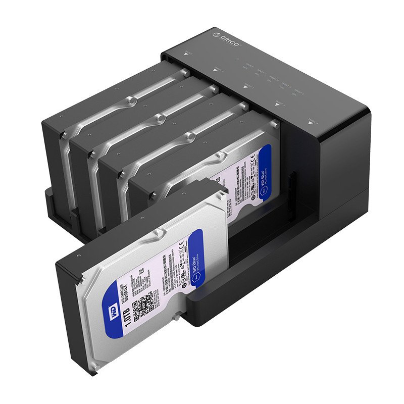 Orico докинг станция Storage - HDD/SSD Dock/Duplicator - 5x 2.5 and 3.5 inch USB3.0 - 6558US3, 6558US3-C-EU-BK