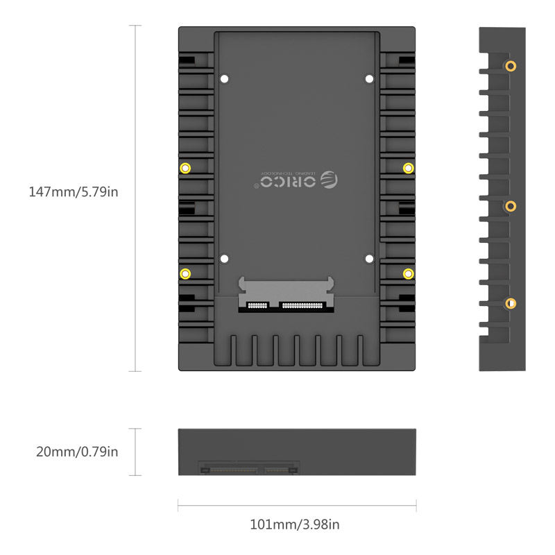 Orico кади за харддиск HDD Caddy 2.5-to-3.5 inch - 1125SS-V1-BK-BP, 1125SS-V1-BK-BP