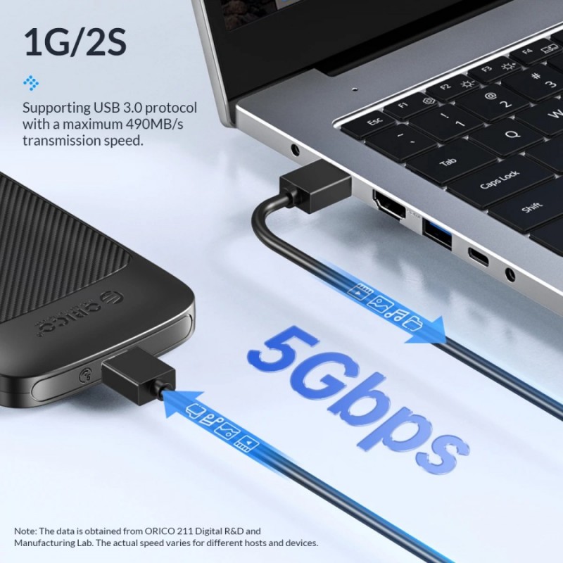 Orico кутия за диск Storage - Case - 2.5 inch USB-C - 2020C3-V1-BK, 2020C3-V1-BK-EP