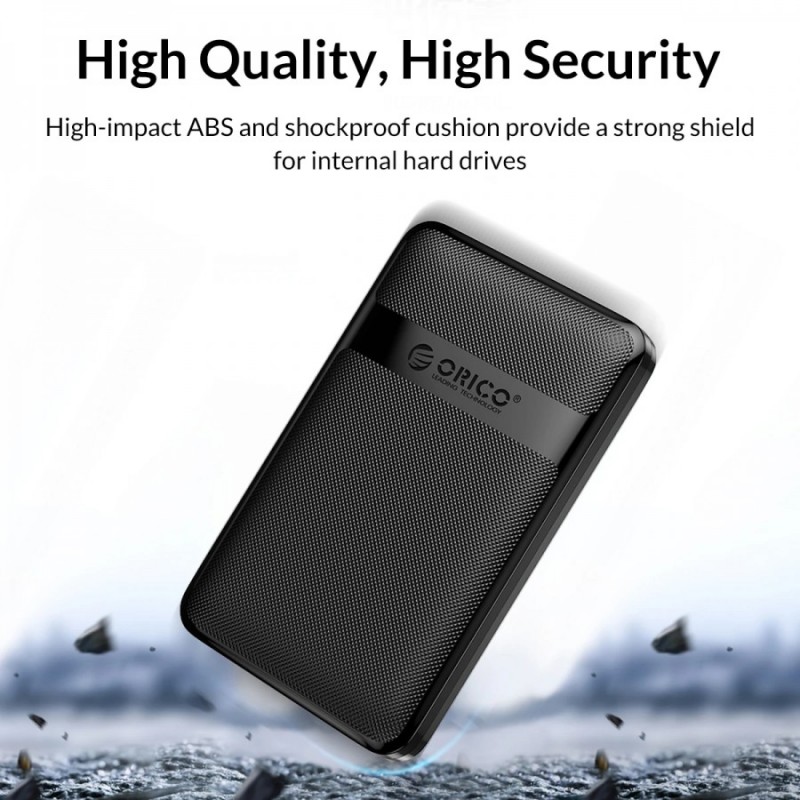 Orico кутия за диск Storage - Case - 2.5 inch USB-C - 2577C3-V1-BK, 2577C3-V1-BK-EP