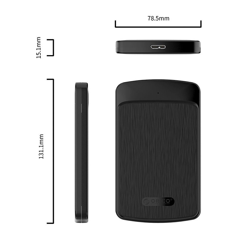 Orico кутия за диск Storage - Case - 2.5 inch USB3.0 - 2020U3-BK, 2020U3-BK-EP