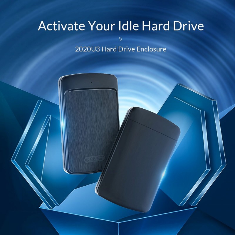 Orico кутия за диск Storage - Case - 2.5 inch USB3.0 - 2020U3-BK, 2020U3-BK-EP