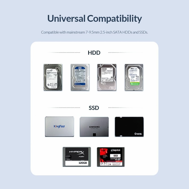 Orico кутия за диск Storage - Case - 2.5 inch USB3.0 - 2520U3-BK-EP-2520U3-BK-EP