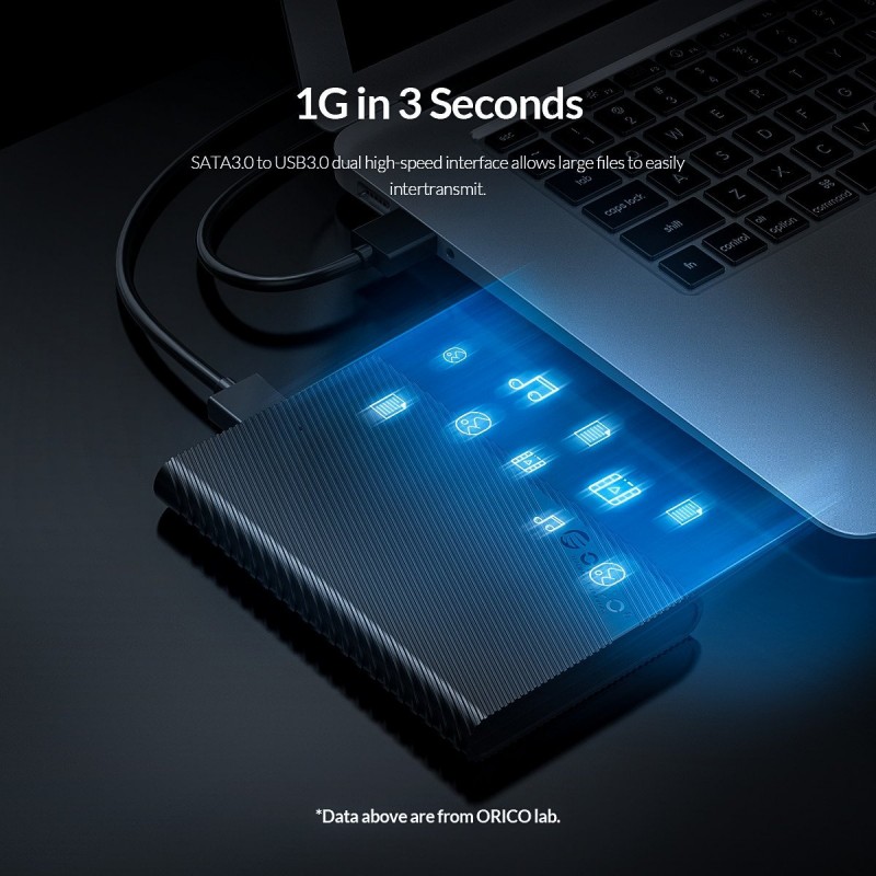 Orico кутия за диск Storage - Case - 2.5 inch USB3.0 - 2521U3-BK-EP-2521U3-BK-EP