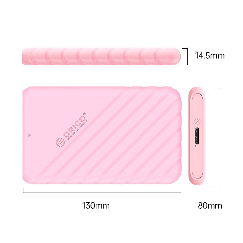 Orico кутия за диск Storage - Case - 2.5 inch USB3.0 PINK - 25PW1-U3-PK, 25PW1-U3-PK-EP