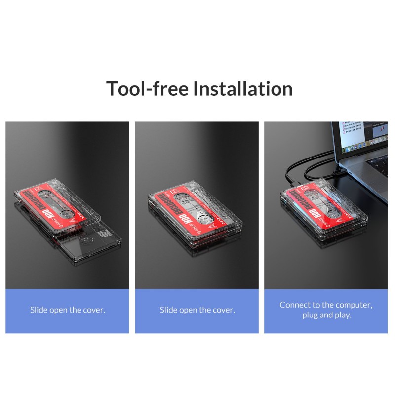 Orico кутия за диск Storage - Case - 2.5 inch USB3.0 Retro Look - 2580U3-CR, 2580U3-CR-EP