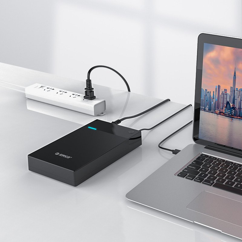 Orico кутия за диск Storage - Case - 3.5 inch, USB3.0, Built-in Power adapter, UASP, black - 3599U3, 3599U3-EU-BK-BP