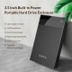 Orico кутия за диск Storage - Case - 3.5 inch, USB3.0, Built-in Power adapter, UASP, black - 3599U3, 3599U3-EU-BK-BP